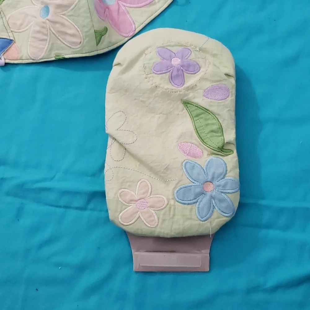 Hand Crafted Ostomy/Iliostomy bag cover w/matching reversible face mask